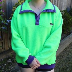 Neon green & purple White Sierra pull-over